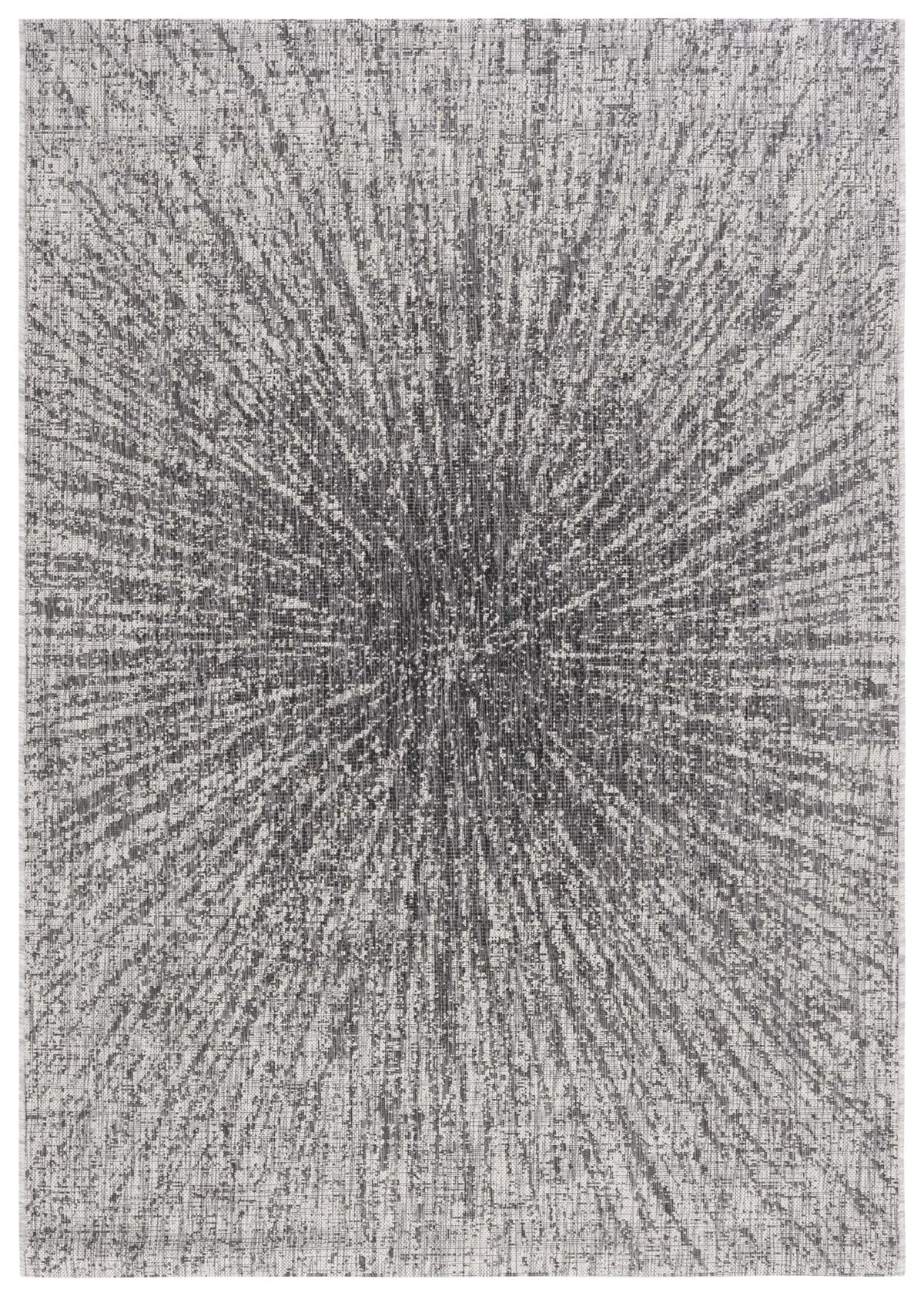 Safavieh Courtyard 5'-3" x 7'-7" Rug in Grey / Black