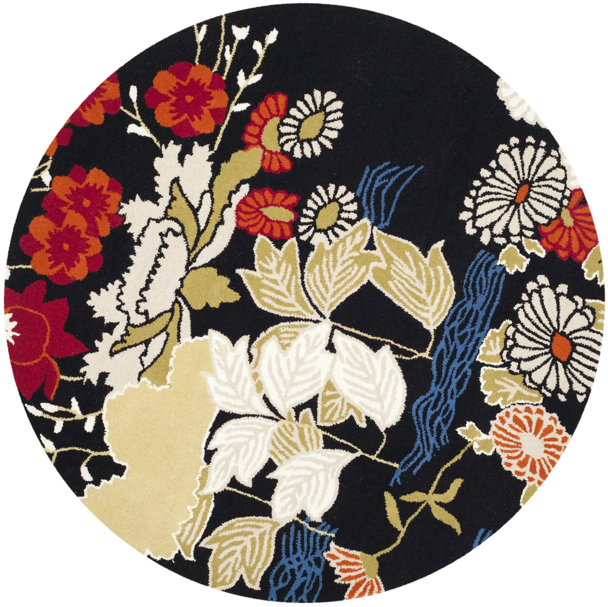 Safavieh Bella 5'-0" x 5'-0" Rug in Black / Multi