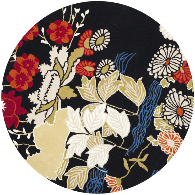 Safavieh Bella 5'-0" x 5'-0" Rug in Black / Multi