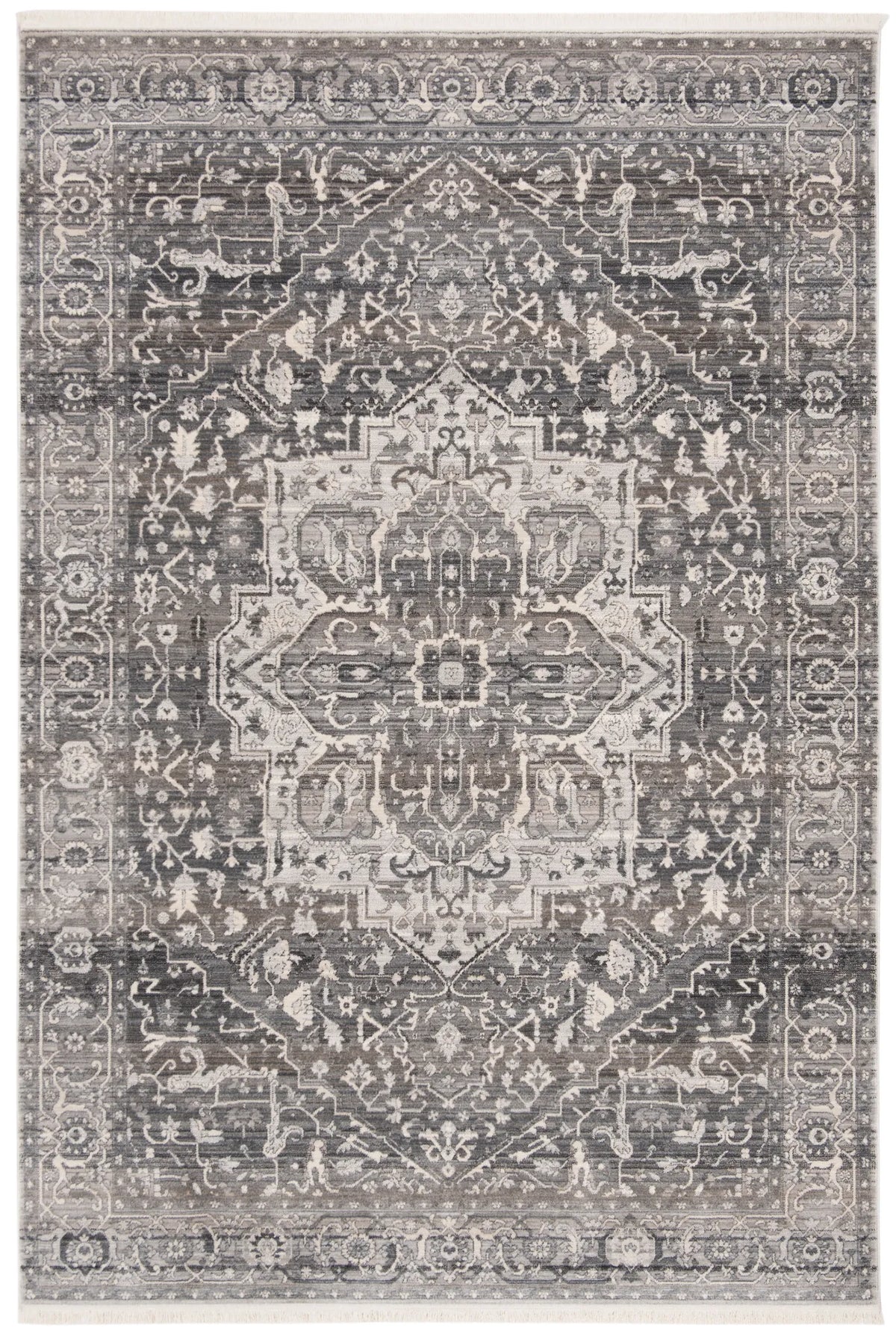 Safavieh Vintage Persian 4'-0" x 6'-0" Rug in Grey / Charcoal