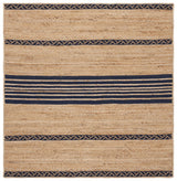 Safavieh Natural Fiber 6'-0" x 6'-0" Rug in Natural / Navy