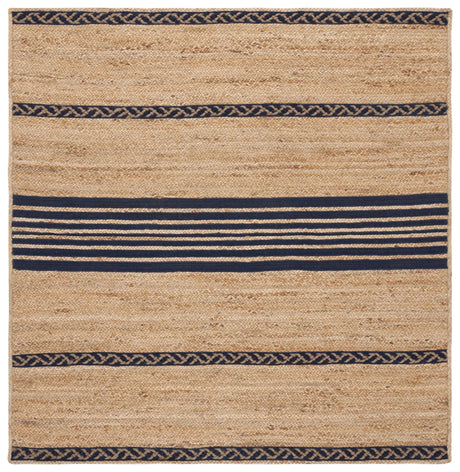 Safavieh Natural Fiber 6'-0" x 6'-0" Rug in Natural / Navy