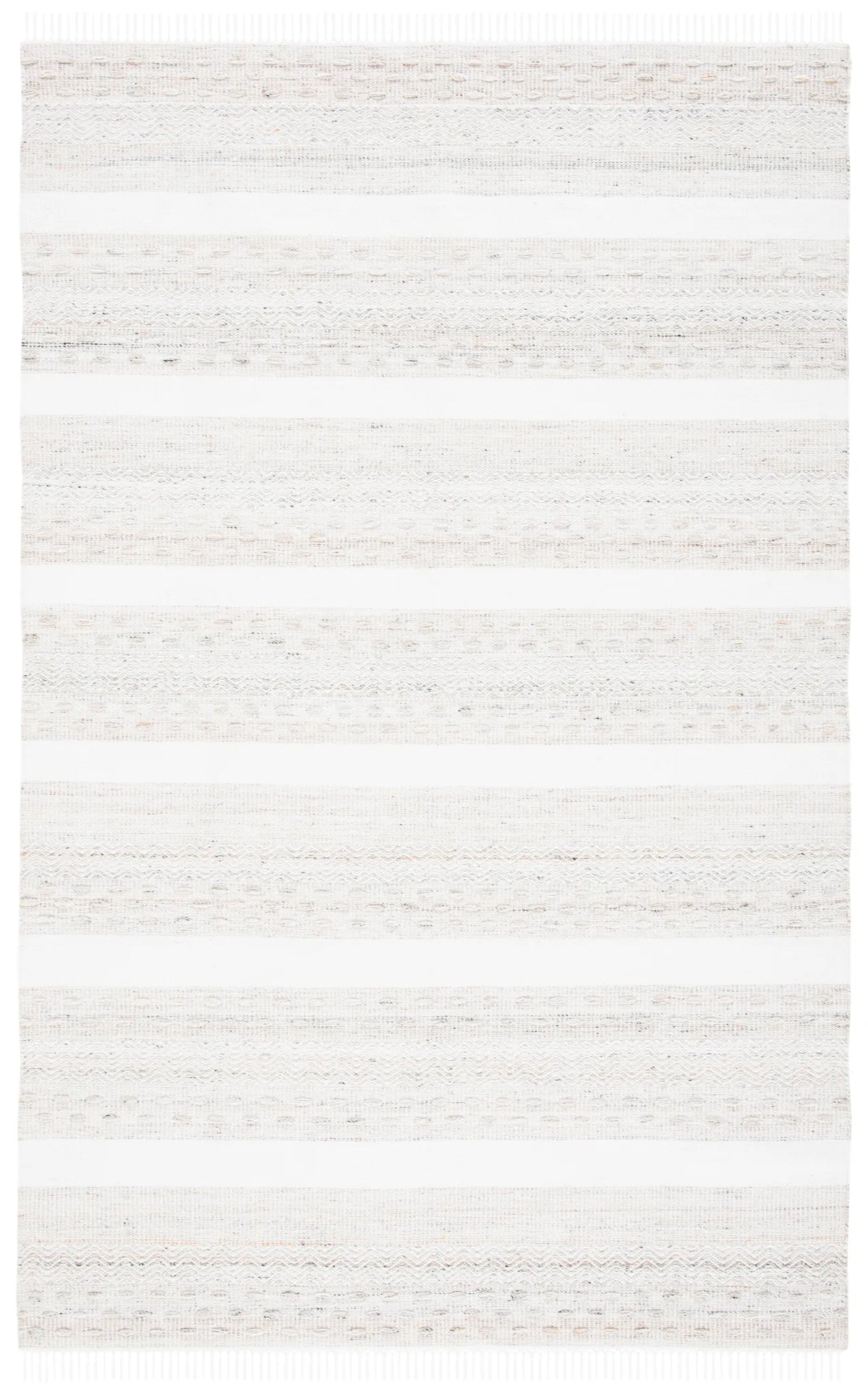Safavieh Striped Kilim 4'-0" x 6'-0" Rug in Beige / Ivory