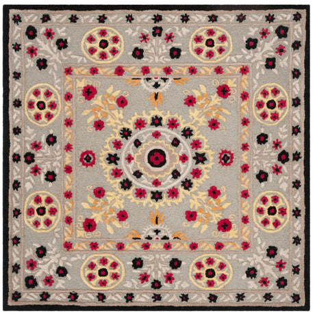 Safavieh Bellagio 5'-0" x 5'-0" Rug in Light Grey / Black