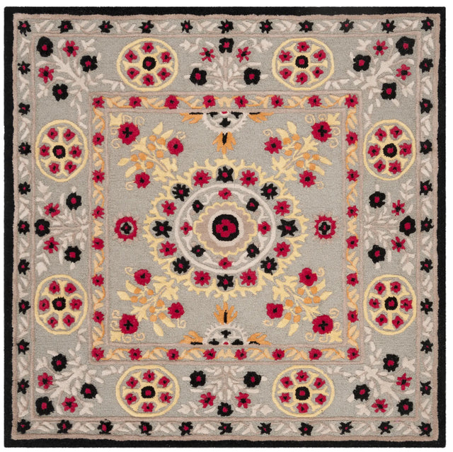 Safavieh Bellagio 5'-0" x 5'-0" Rug in Light Grey / Black