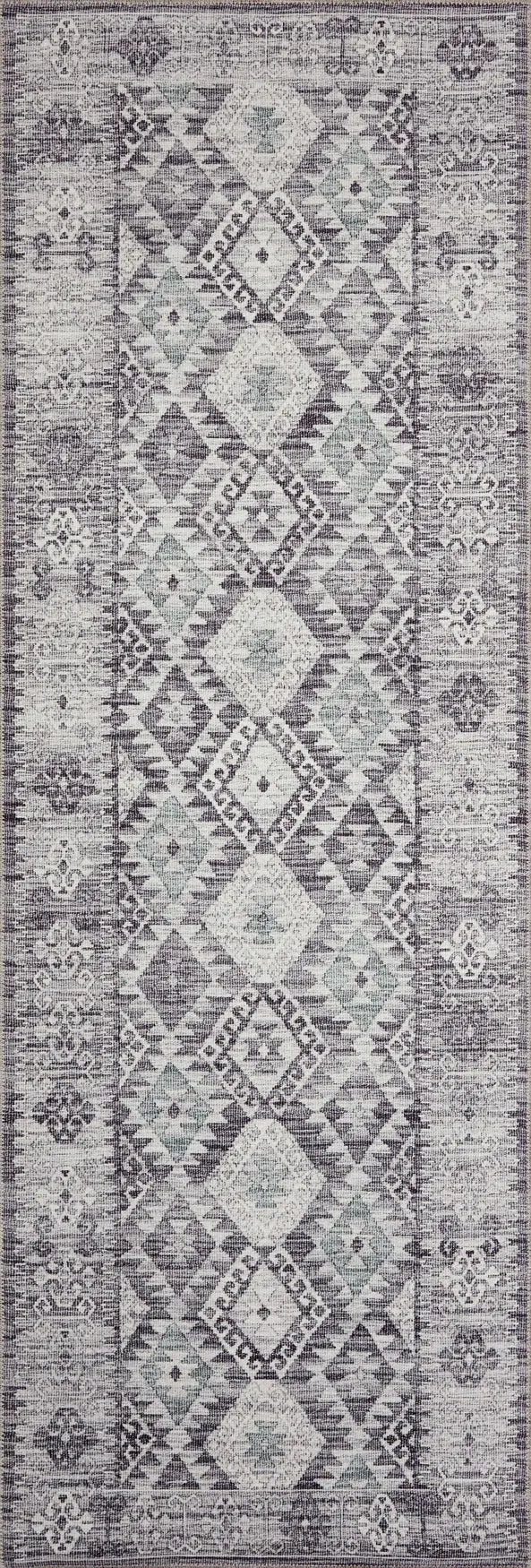 Loloi Zion Zio-03 Charcoal/Slate Rugs - runner flat