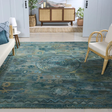 Safavieh Anatolia 10'-0" x 14'-0" Rug in Aqua / Green