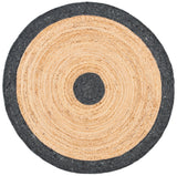 Safavieh Braided 3'-0" x 3'-0" Rug in Black / Gold