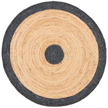 Safavieh Braided 3'-0" x 3'-0" Rug in Black / Gold