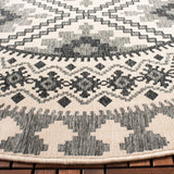 Safavieh Veranda 5'-3" x 5'-3" Rug in Ivory / Slate
