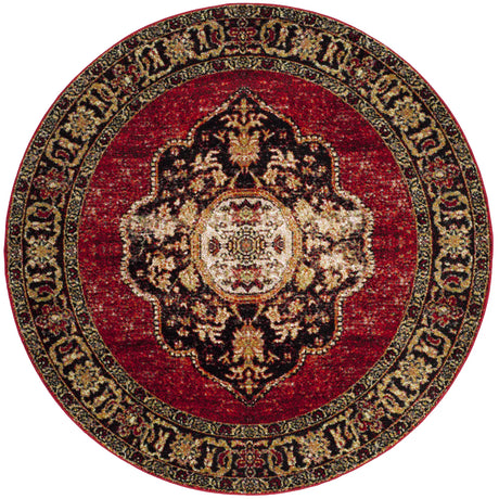 Safavieh Vintage Hamadan 5'-3" x 5'-3" Rug in Red / Multi
