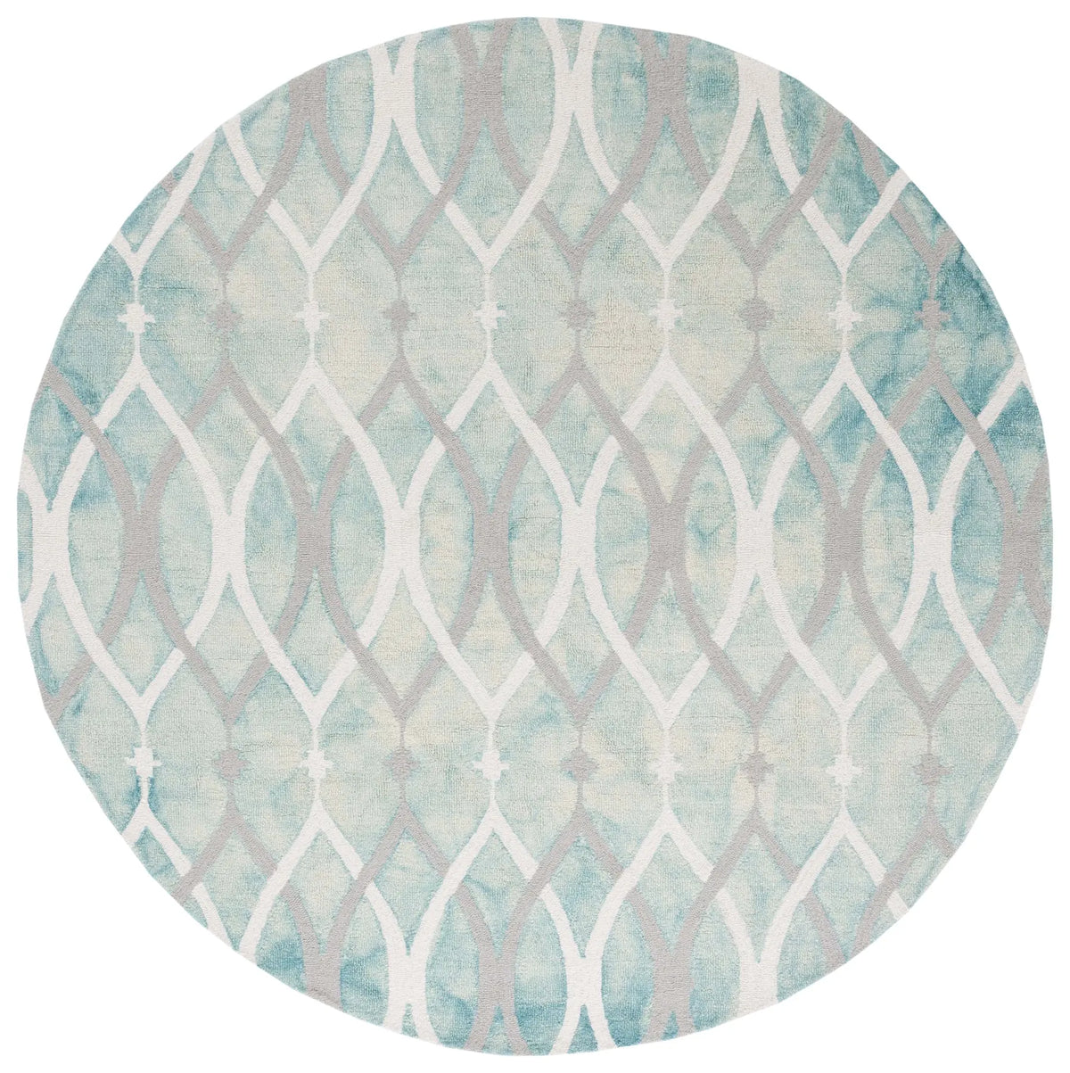 Safavieh Dip Dye 5'-0" x 5'-0" Rug in Green / Ivory Grey