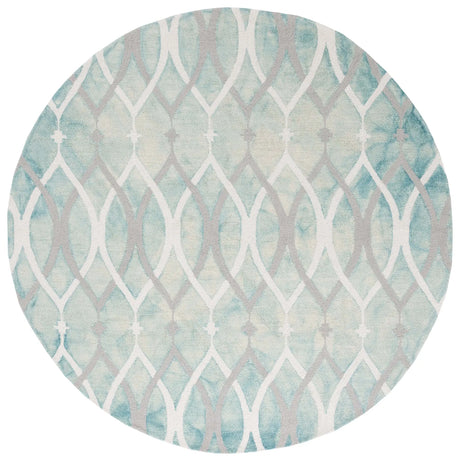 Safavieh Dip Dye 5'-0" x 5'-0" Rug in Green / Ivory Grey