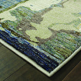 Oriental Weavers Sphinx Evolution 8027A Blue/Grey Rugs - corner detail