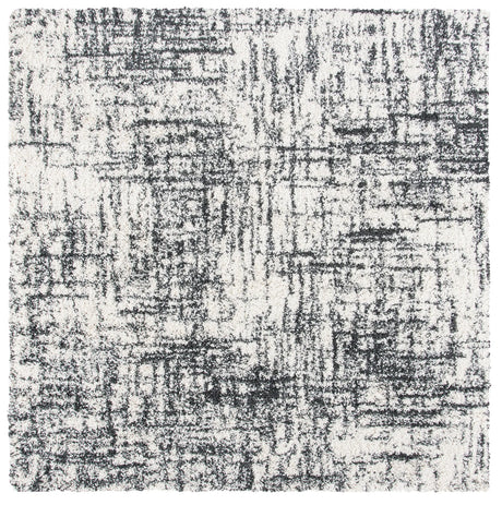 Safavieh Hudson Shag 7'-0" x 7'-0" Rug in Ivory / Dark Grey