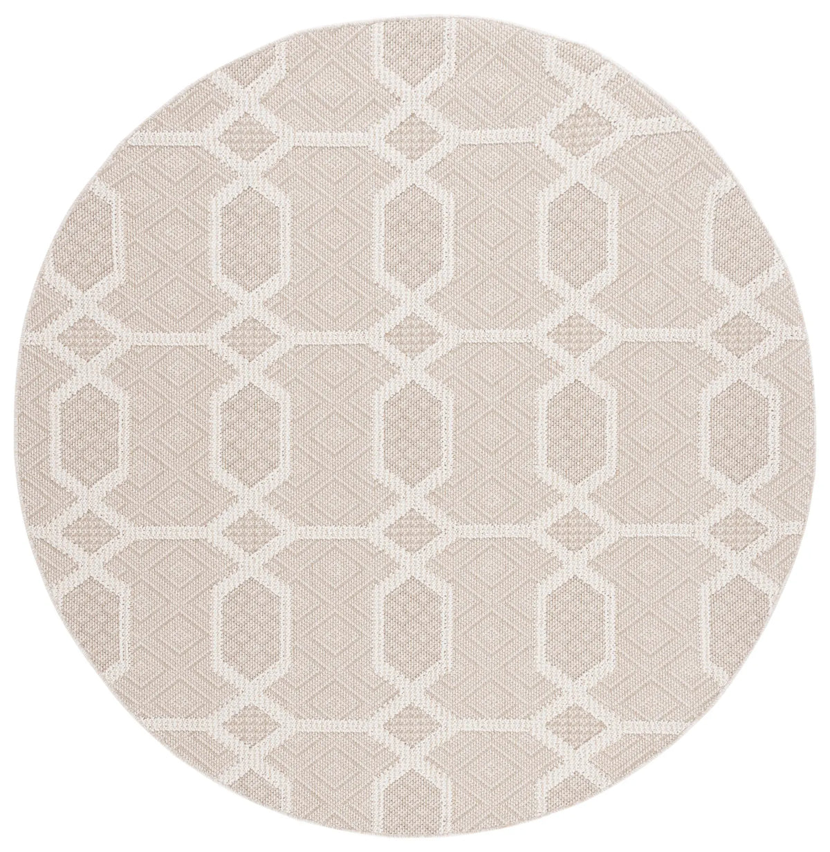 Safavieh Global 6'-7" x 6'-7" Rug in Beige / Ivory
