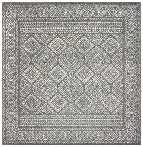 Safavieh Tulum 6'-7" x 6'-7" Rug in Dark Grey / Ivory