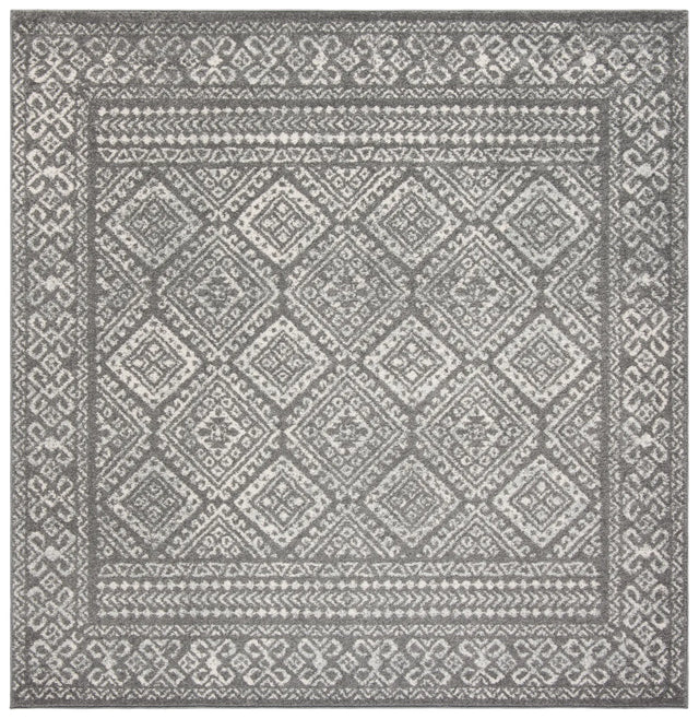Safavieh Tulum 6'-7" x 6'-7" Rug in Dark Grey / Ivory