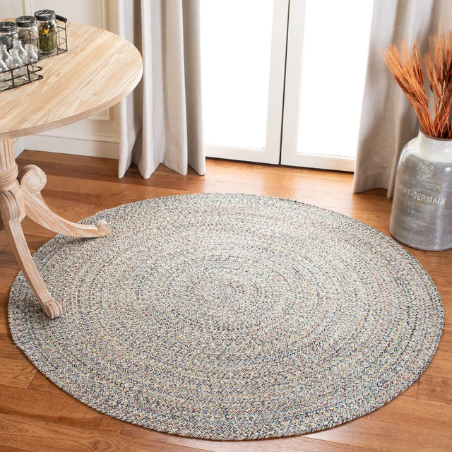 Safavieh Braided 5'-0" x 5'-0" Rug in Blue / Ivory