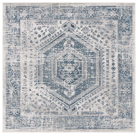 Safavieh Madison 800 6'-7" x 6'-7" Rug in Blue / Ivory