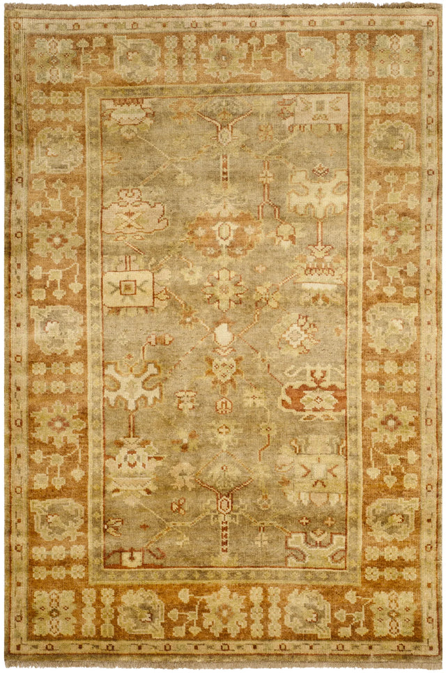 Safavieh Oushak 4'-0" x 6'-0" Rug in Beige / Rust