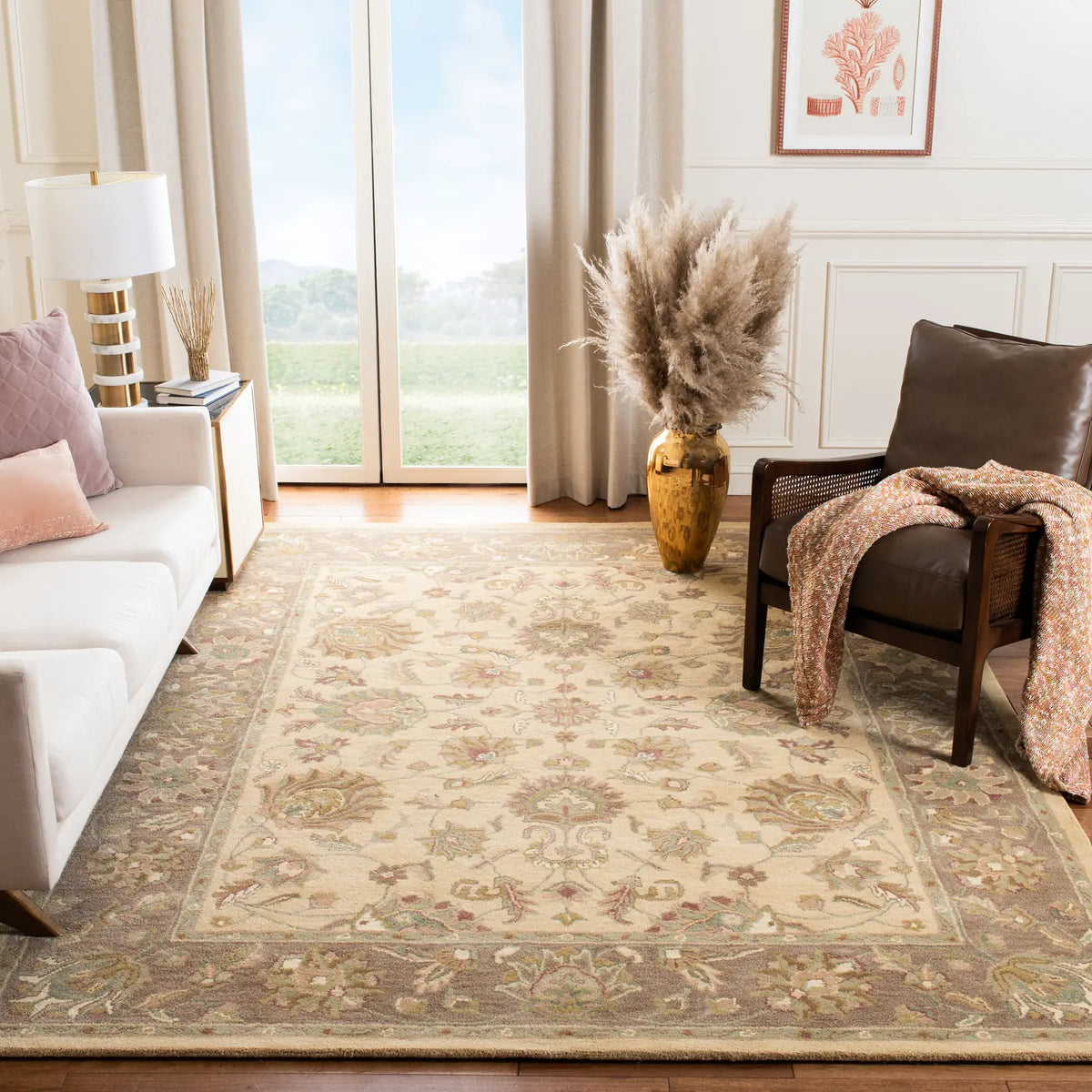 Safavieh Heritage 9'-6" x 13'-6" Rug in Ivory / Brown