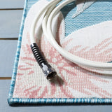 Safavieh Cabana 4'-0" x 6'-0" Rug in Aqua / Rust