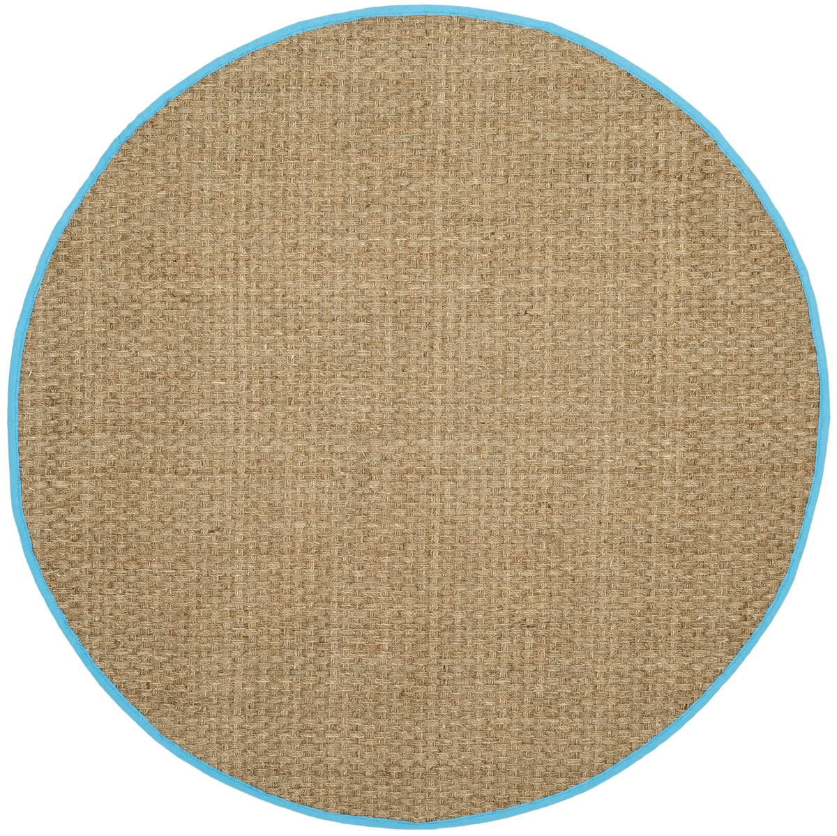 Safavieh Natural Fiber 6'-0" x 6'-0" Rug in Natural / Turquoise