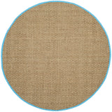 Safavieh Natural Fiber 6'-0" x 6'-0" Rug in Natural / Turquoise