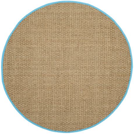 Safavieh Natural Fiber 6'-0" x 6'-0" Rug in Natural / Turquoise