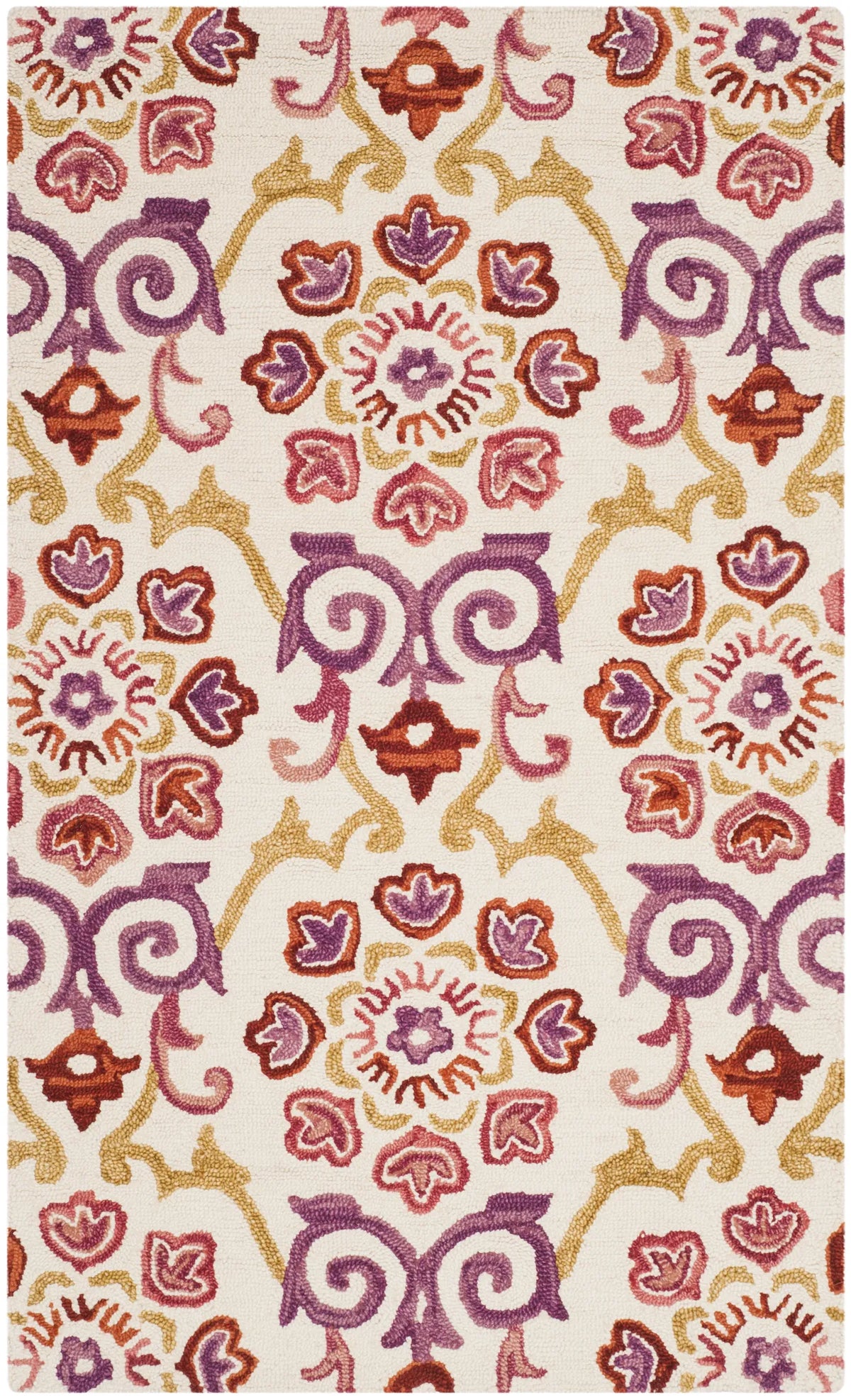 Safavieh Suzani 3'-0" x 5'-0" Rug in Ivory / Rust