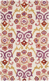 Safavieh Suzani 3'-0" x 5'-0" Rug in Ivory / Rust