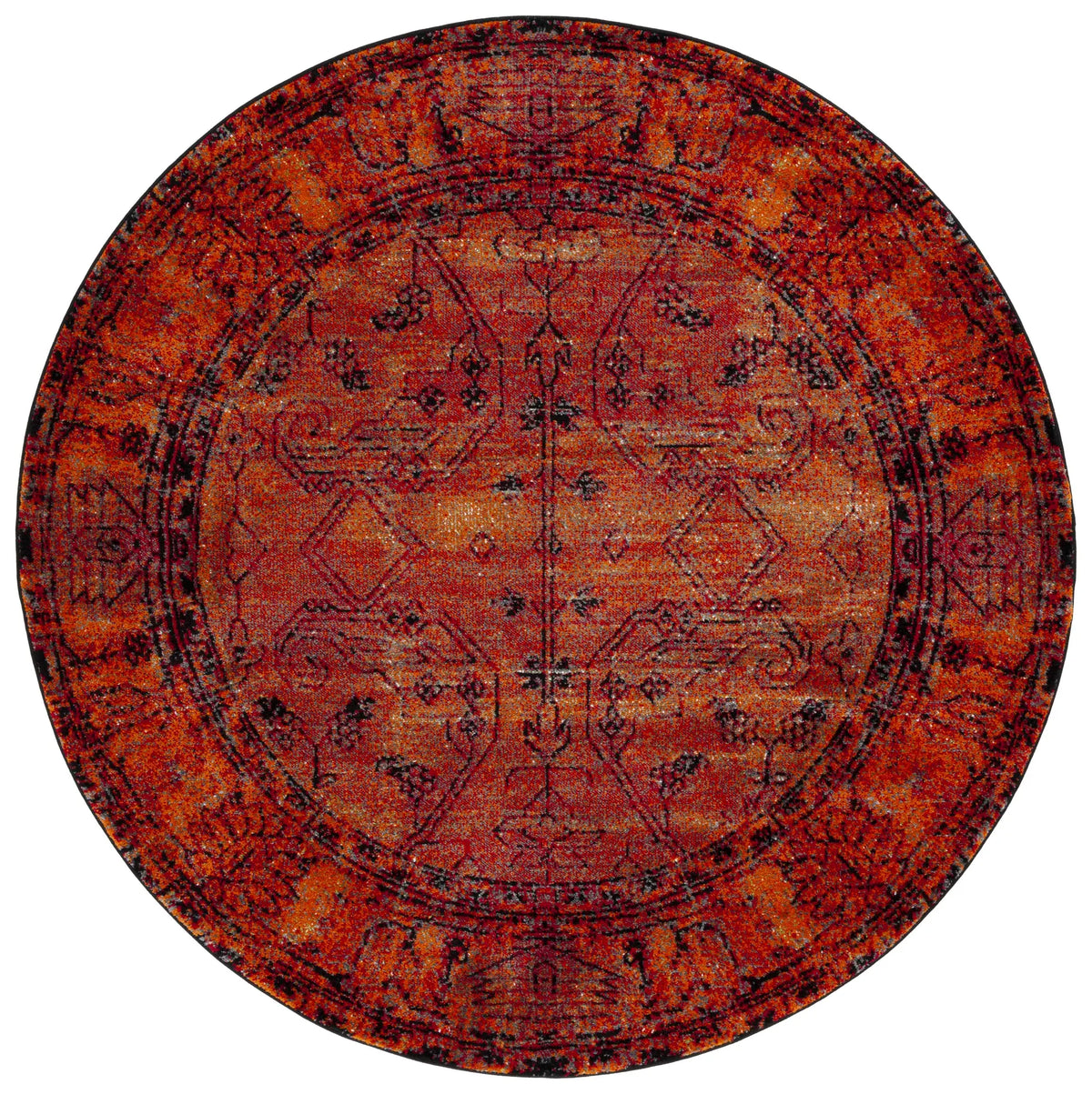 Safavieh Vintage Hamadan 5'-3" x 5'-3" Rug in Orange