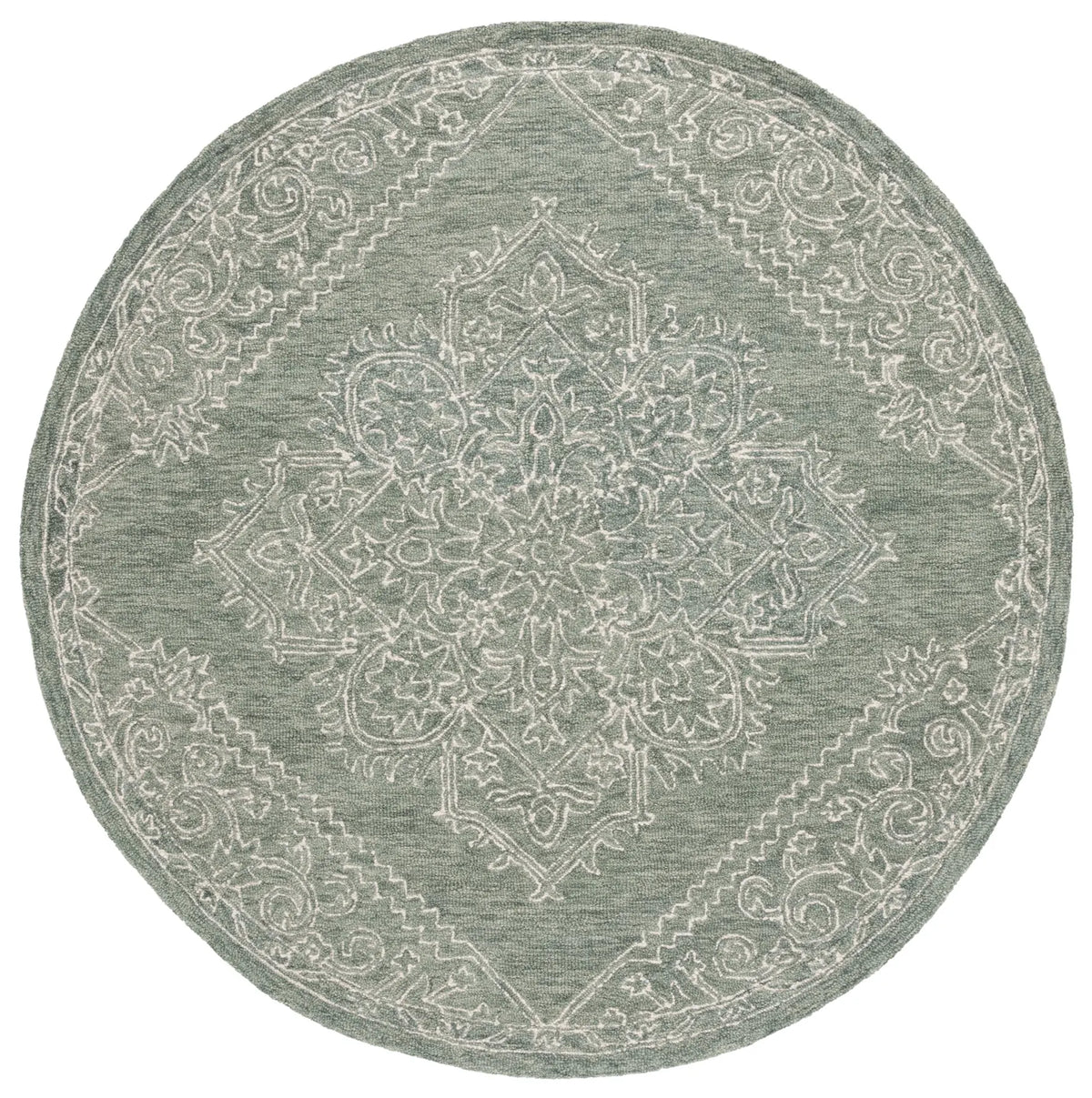 Safavieh Metro 6'-0" x 6'-0" Rug in Green / Ivory