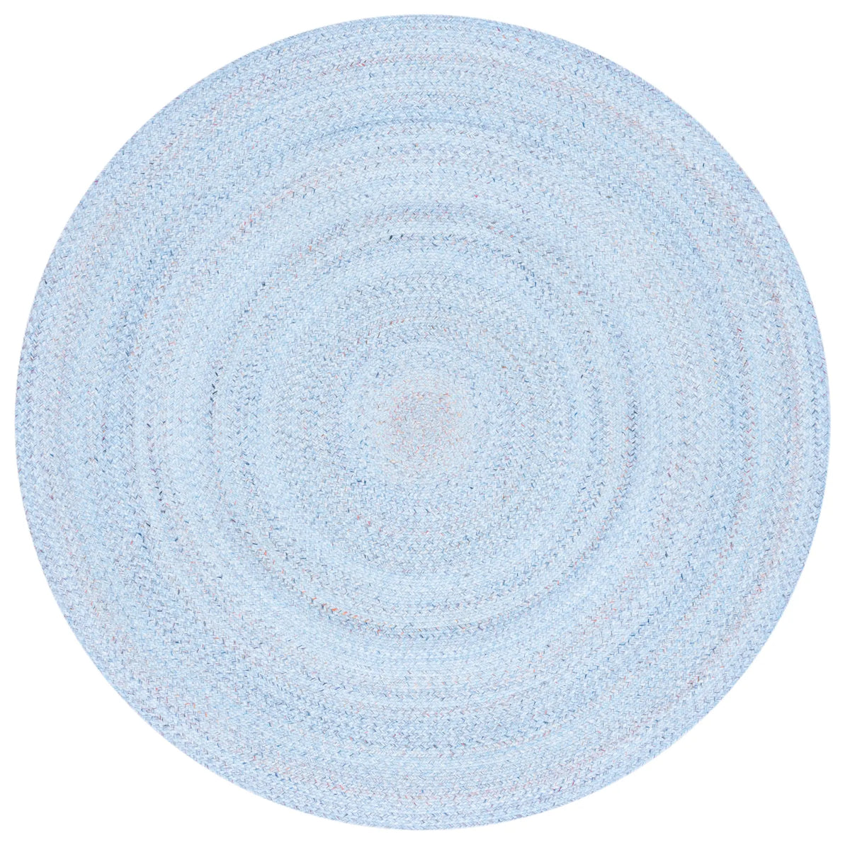 Safavieh Braided 5'-0" x 5'-0" Rug in Light Blue / Red