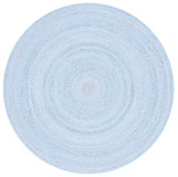 Safavieh Braided 5'-0" x 5'-0" Rug in Light Blue / Red