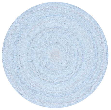 Safavieh Braided 5'-0" x 5'-0" Rug in Light Blue / Red