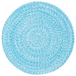 Safavieh Braided 3'-0" x 3'-0" Rug in Blue / Ivory