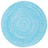 Safavieh Braided 3'-0" x 3'-0" Rug in Blue / Ivory