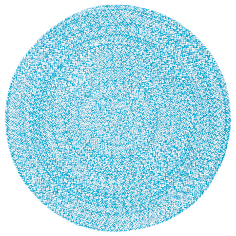 Safavieh Braided 3'-0" x 3'-0" Rug in Blue / Ivory