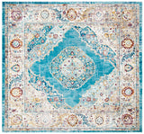 Safavieh Aria 6'-5" x 6'-5" Rug in Ivory / Navy