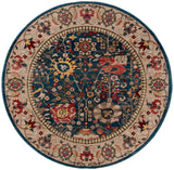 Safavieh Kashan 5'-1" x 5'-1" Rug in Blue / Tan