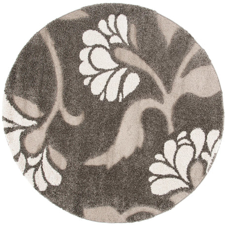 Safavieh Florida Shag 6'-7" x 6'-7" Rug in Smoke / Beige