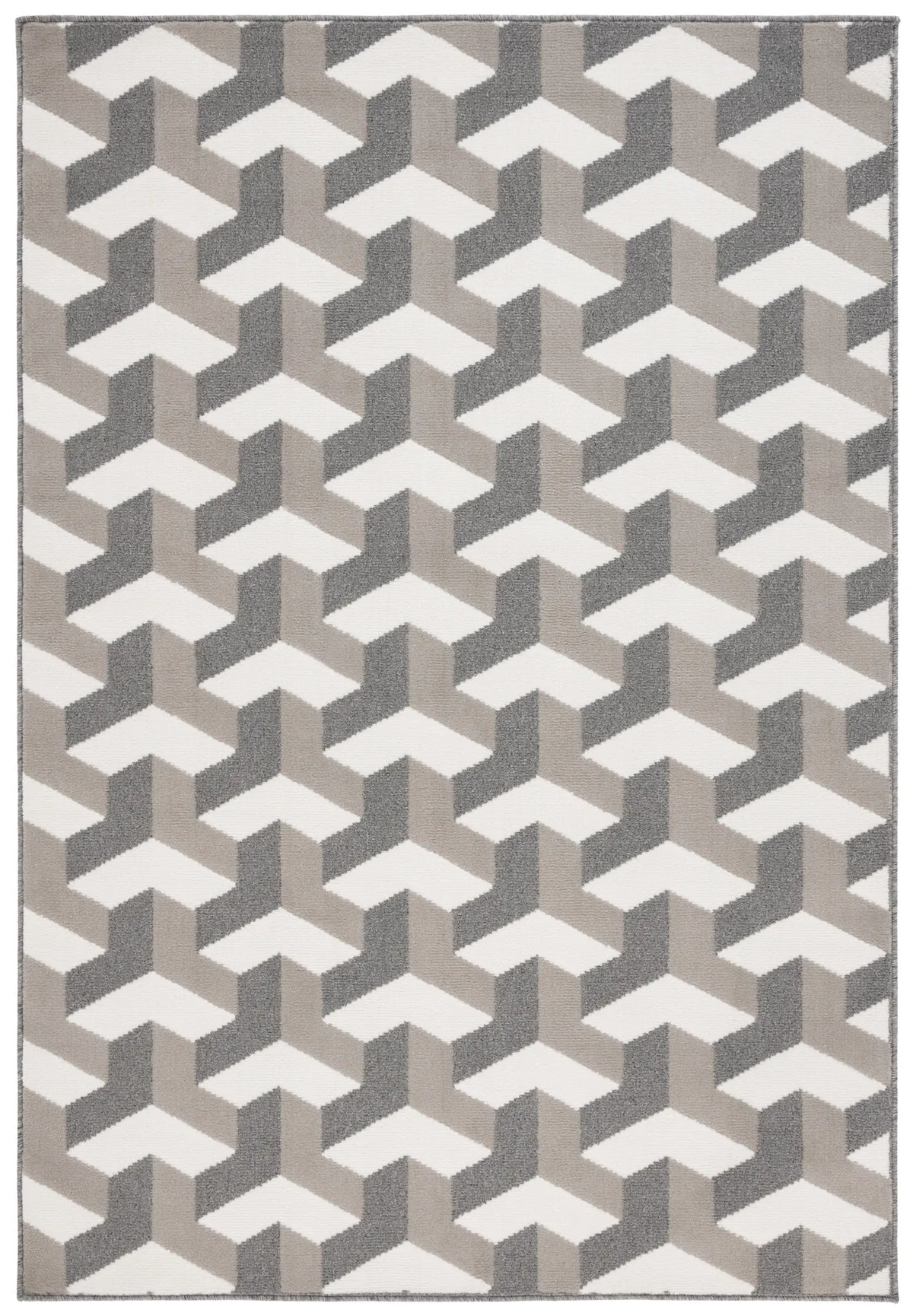 Safavieh Pyramid 4'-5" x 6'-5" Rug in Grey / Ivory
