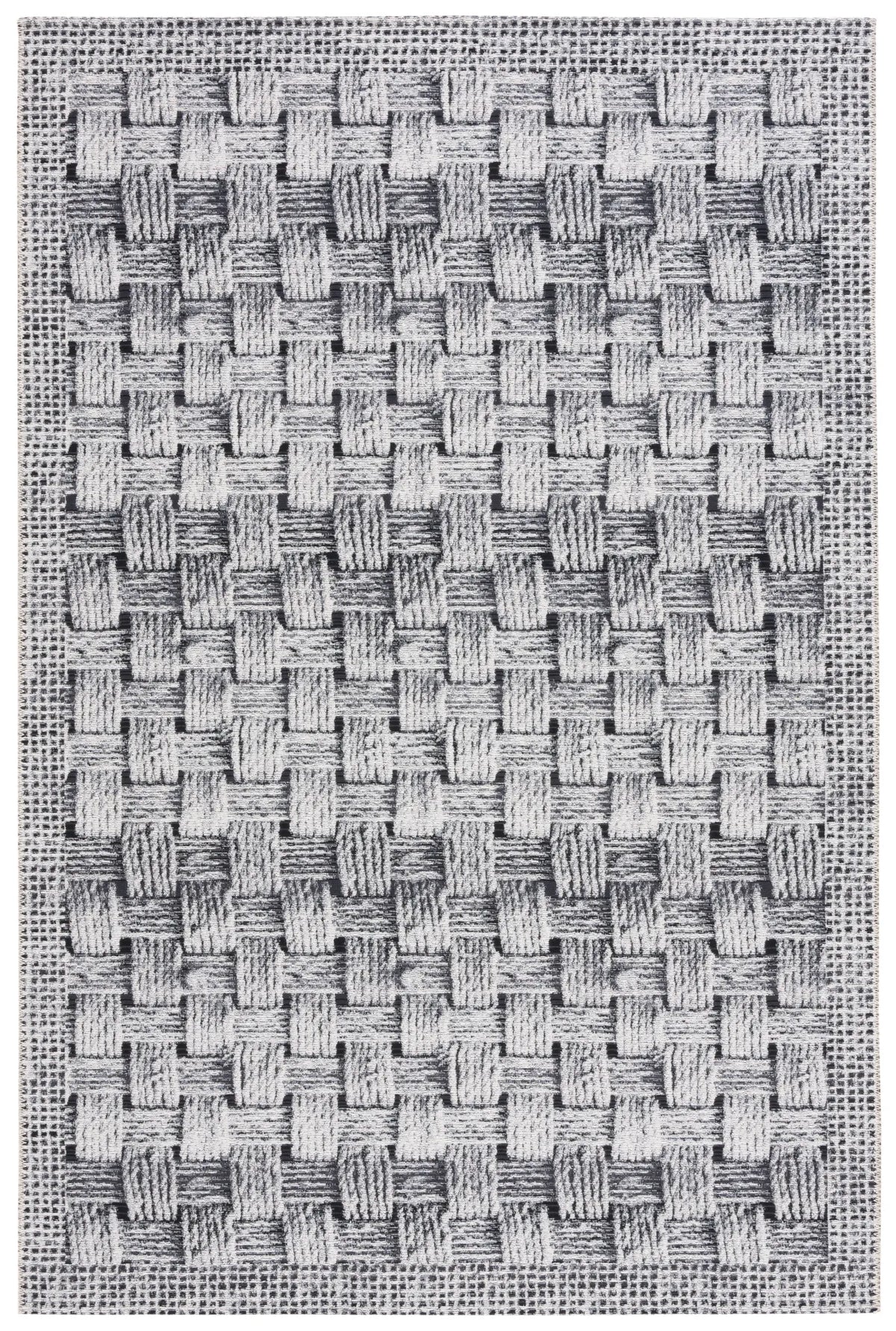 Safavieh Barbados 500 4'-0" x 6'-0" Rug in Black / Ivory