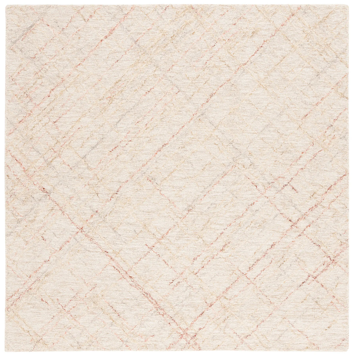 Safavieh Micro-Loop 6'-0" x 6'-0" Rug in Ivory / Red