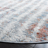 Safavieh Amelia 6'-7" x 6'-7" Rug in Grey / Rust