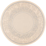 Safavieh Courtyard 6'-7" x 6'-7" Rug in Natural / Blue