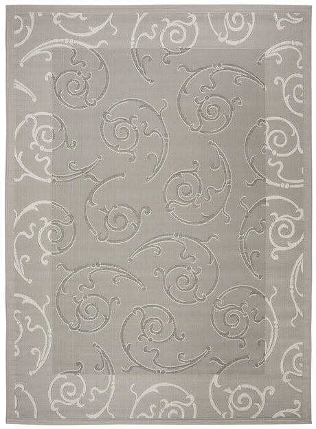 Safavieh Courtyard 6'-7" x 9'-6" Rug in Anthracite / Light Grey
