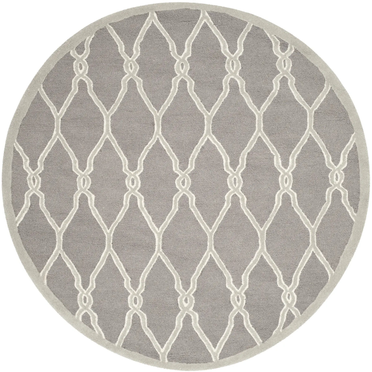 Safavieh Cambridge 6'-0" x 6'-0" Rug in Dark Grey / Ivory